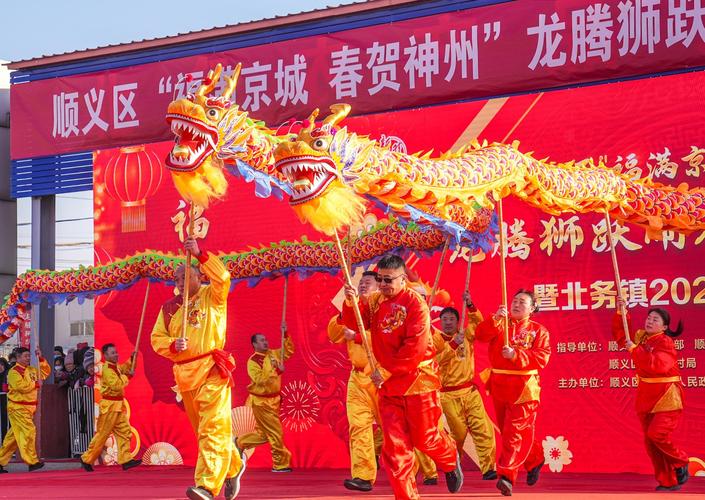 龙腾狮跃闹元宵!北京顺义区上演舞龙大赛