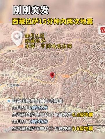 西藏阿里地区改则县发生3.6级地震，震源深度25千米