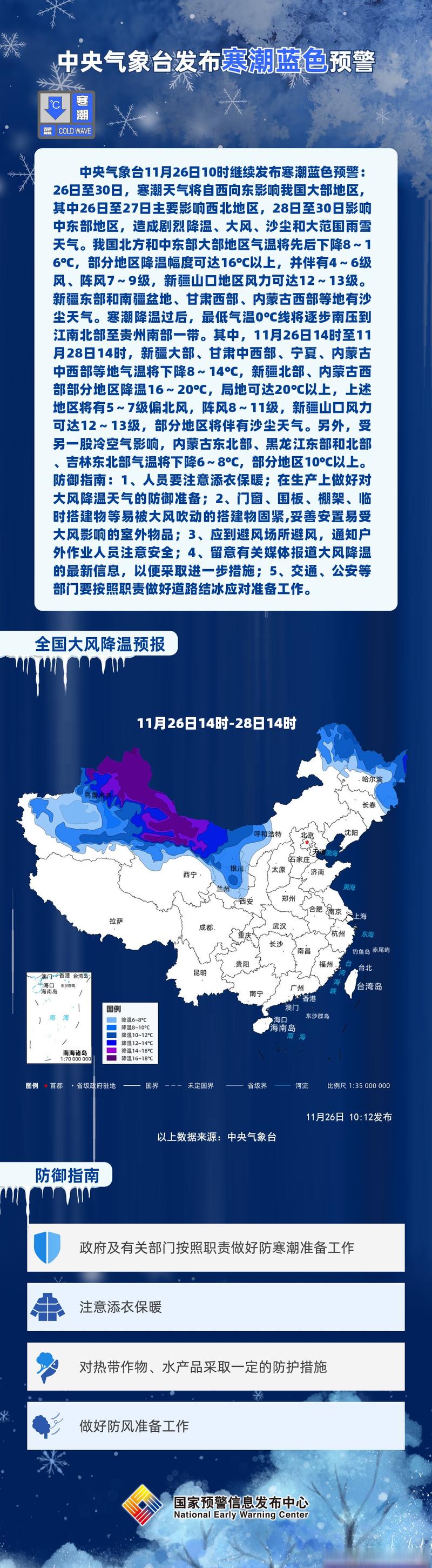 陕西省宜君县发布寒潮蓝色预警