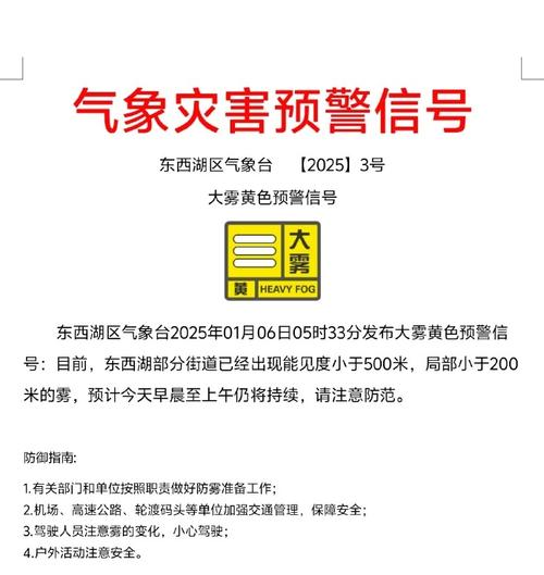 湖北省发布霾黄色预警