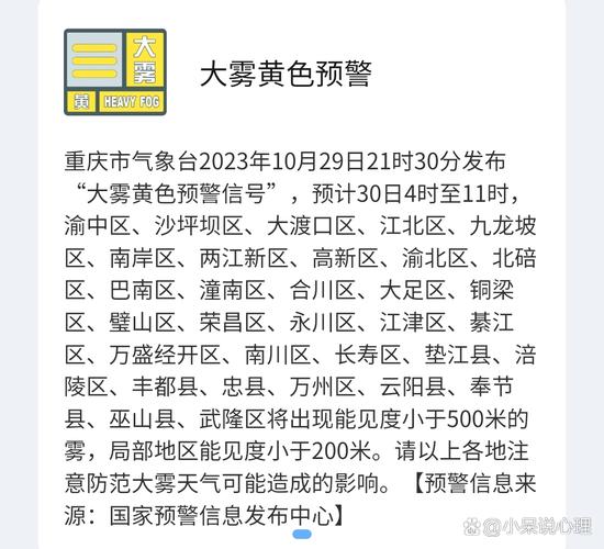 重庆市渝北区发布大雾黄色预警_2