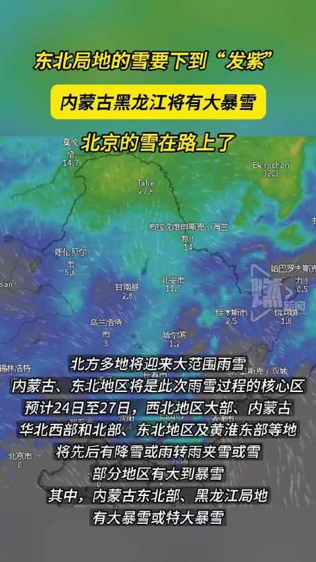 黑龙江大兴安岭黑河等地今日有雨雪 明天局地或现大雪